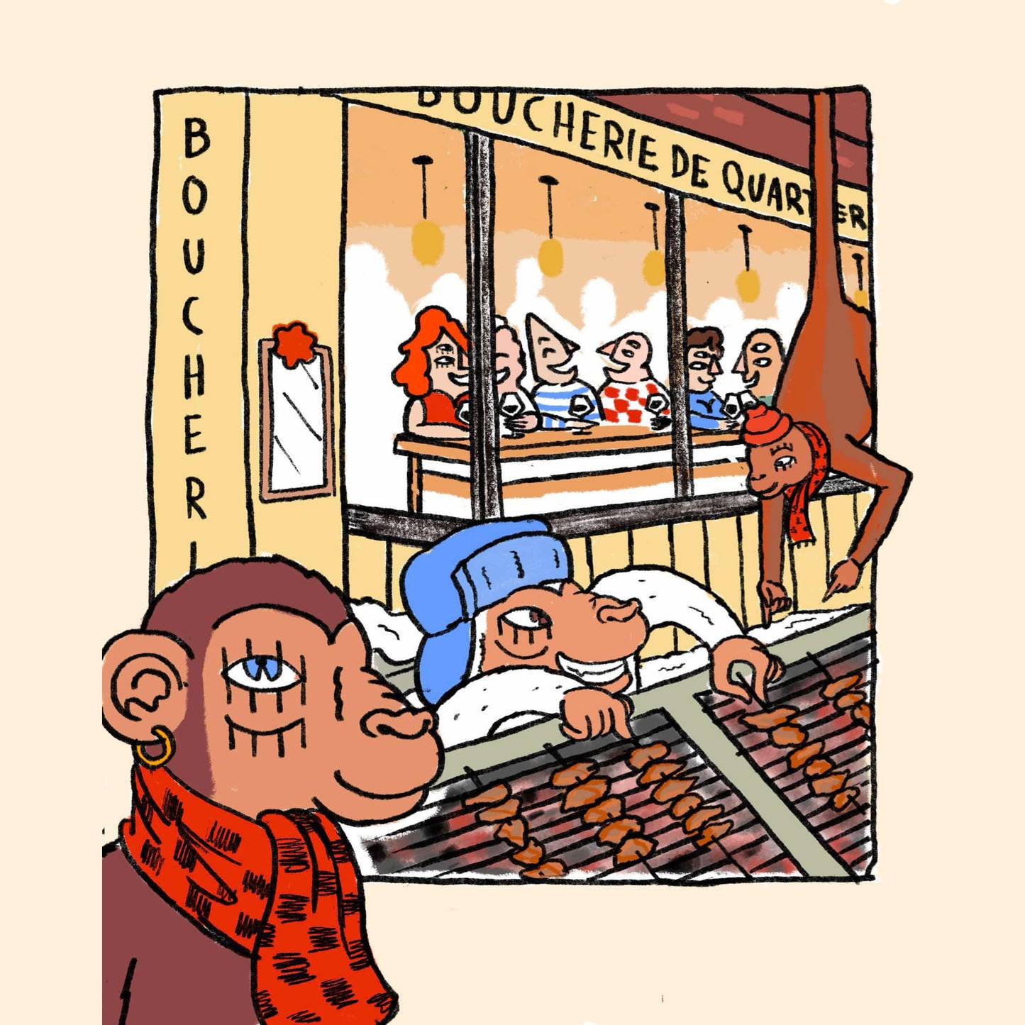 Table du Boucher - 6 avril Les Street Monkeys